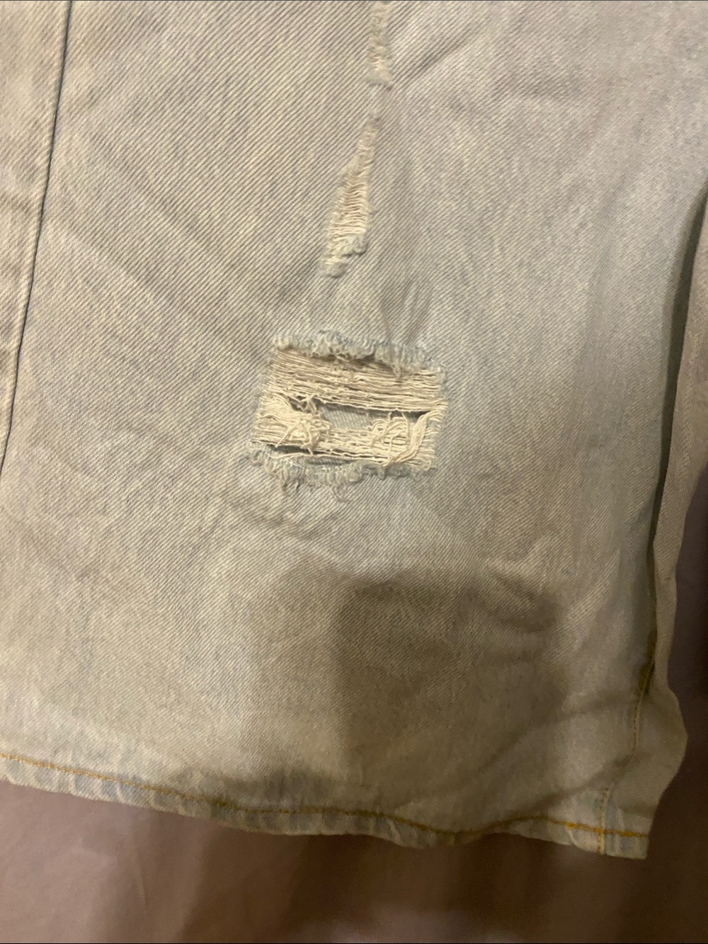 Universal Thread Light Wash Distressed Denim Shorts - Picture 6 of 7